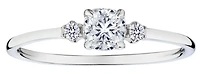 .42 Carat of Lab Grown Diamonds "Past, Present, Future" Engagement Ring, 10kt White Gold.....................NOW