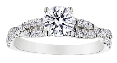 1.00+ Carat of Lab Grown Diamonds Engagement Ring, 10kt White Gold.....................NOW