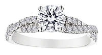 1.00+ Carat of Lab Grown Diamonds Engagement Ring, 10kt White Gold.....................NOW