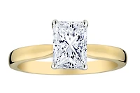 1.44+ Carat Of Lab Grown Diamond "Radiant" Cut Ring, 14kt Two Tone.....................NOW
