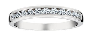.50 Carat of Lab Grown Diamonds Channel Set Band Ring, Silver.....................NOW