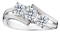 1.00 Carat of Lab Grown Diamonds "Past, Present, Future" Ring