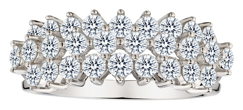 1.50 Carat of Diamonds "Stairway to Heaven" Diamond Ring, 10kt White Gold.....................NOW