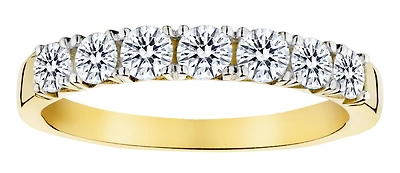 .75 Carat of Lab Grown Diamonds Band Ring, 10kt Yellow Gold.....................NOW