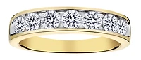1.00 Carat of Lab Grown Diamonds Channel Set Band Ring, 10kt Yellow Gold.....................NOW
