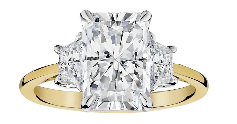 Carat of Lab Grown Diamonds "Past, Present, Future" Engagement Ring