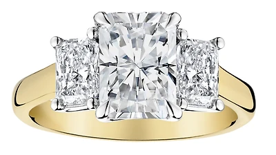 Carat of Lab Grown Diamonds "Past, Present, Future" Engagement Ring