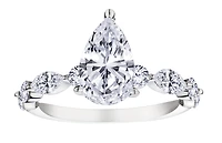 2.27 Carats of Lab Grown Diamonds Engagement Ring, 14kt White Gold.....................NOW