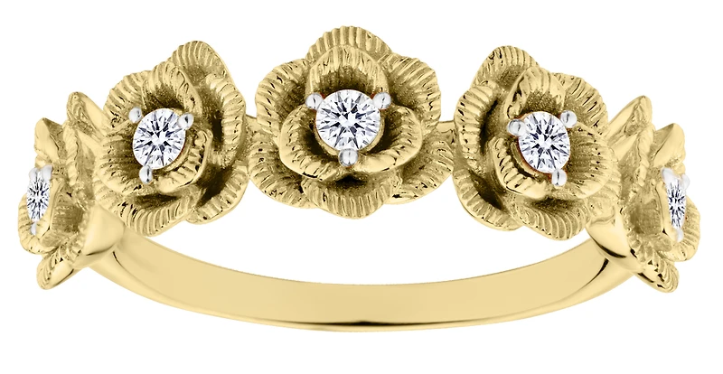 .20 Carat of Lab Grown Diamonds "Rose" Ring, 10kt Yellow Gold.....................NOW