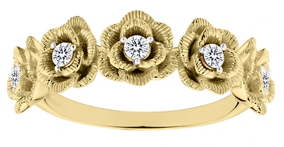 .20 Carat of Lab Grown Diamonds "Rose" Ring, 10kt Yellow Gold.....................NOW