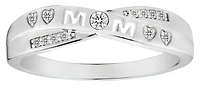 .07 Carat of Lab Grown Diamonds "Mom" Ring, Silver.....................NOW