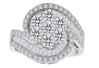 2.00 Carat of Lab Grown Diamonds "Blossom" Ring, 10kt White Gold.....................NOW