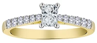 .67 Carat of Lab Grown Diamonds Radiant Engagement Ring, 10kt Yellow Gold