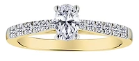 .67 Carat of Lab Grown Diamonds Oval Engagement Ring, 10kt Yellow Gold.....................NOW