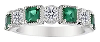 .48 Carat of Lab Grown Diamonds & Emerald Ring, Silver.....................NOW