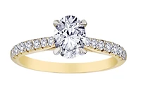 1.55+ Carat Of Lab Grown Diamond "Oval" Cut Ring, 10kt Two Tone.....................NOW