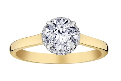 1.17+ Carat Of Lab Grown Diamond "Brilliant" Cut Ring, 10kt Two Tone.....................NOW