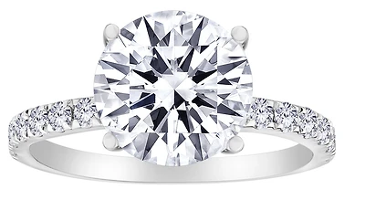 3.38+ Carat Of Lab Grown Diamonds Ring, 14kt White Gold.....................NOW