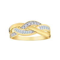 .34 Carat Of Lab Grown Diamonds "Entwined" Ring, 10Kt Yellow Gold.....................NOW