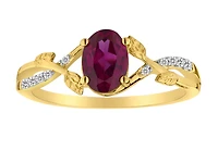 1.00 Carat Of Created Ruby & Diamonds "Tree Of Life" Ring, 10kt Yellow Gold.....................NOW