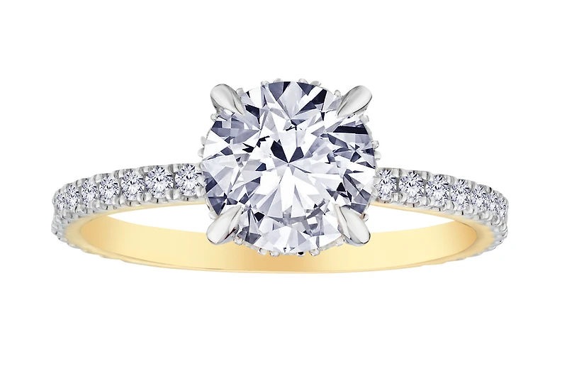 1.95+ Carat Of Lab Grown Diamond "Brilliant" Cut Ring, 14kt Yellow Gold.....................NOW