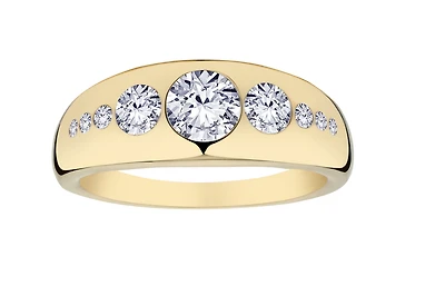 Carat Of Lab Grown Diamonds "Past, Present, Future" Ring