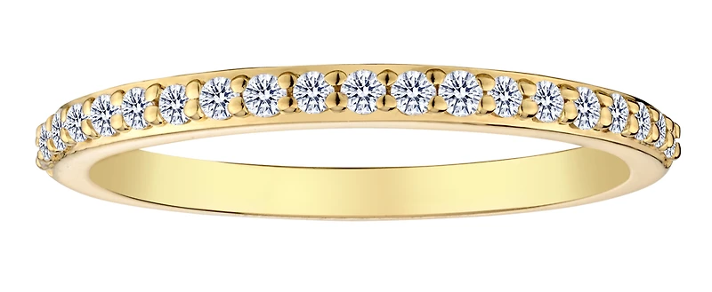 .25 Carat Of Lab Grown Diamonds Band, 10kt Yellow Gold.....................NOW