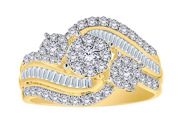 Carat Of Lab Grown Diamonds "Past, Present, Future" Anniversary Ring