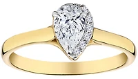 .54 Carat of Lab Grown Diamonds "Pear" Shape Ring, 10kt Yellow Gold.....................NOW