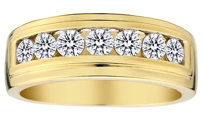 1.00 Carat of Lab Grown Diamonds Men's Ring, 10kt Yellow Gold.....................NOW