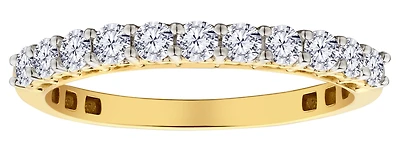 .50 Carat of Lab Grown Diamonds Half Eternity Ring, 10kt Yellow Gold.....................NOW