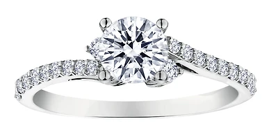 .72 Carat of Lab Grown Diamonds "Brilliant" Cut Ring, 10kt White Gold.....................NOW