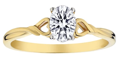 .51 Carat of Lab Grown Diamonds "Oval" Cut Ring, 10kt Yellow Gold.....................NOW