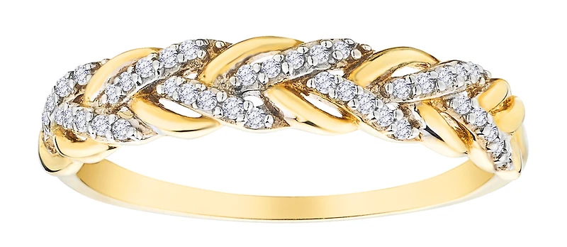 .10 Carat Lab Grown Diamond "Love Weave" Ring, 10kt Yellow Gold.....................NOW