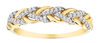 .10 Carat Lab Grown Diamond "Love Weave" Ring, 10kt Yellow Gold.....................NOW