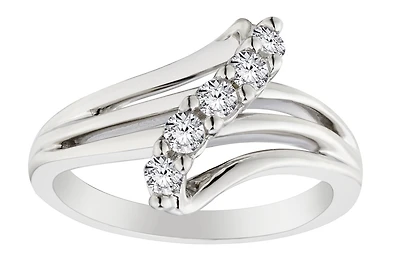 White Sapphire "Journey of Love" Ring, Silver......................NOW