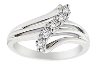 White Sapphire "Journey of Love" Ring, Silver......................NOW