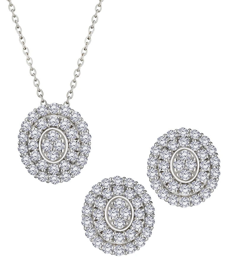 3.00 Carat Of Lab Grown Diamonds Set, Silver