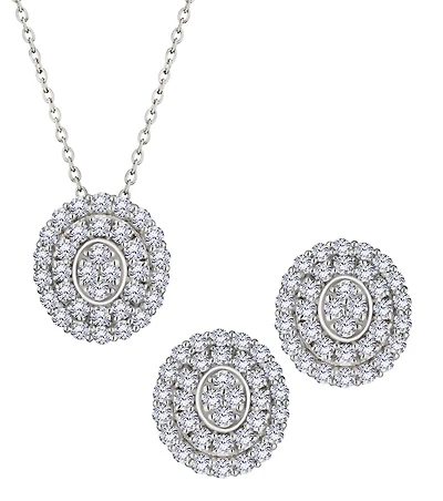 3.00 Carat Of Lab Grown Diamonds Set, Silver