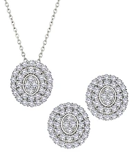 3.00 Carat Of Lab Grown Diamonds Set, Silver