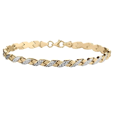 "X" Bracelet, 10kt Two Tone.............NOW