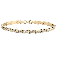"X" Bracelet, 10kt Two Tone.............NOW