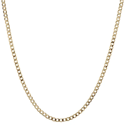 Hollow Curb Chain 18", 10kt Yellow Gold.................NOW
