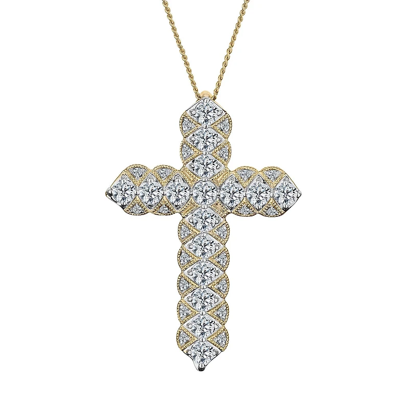 Carat of Diamonds Cross Pendant