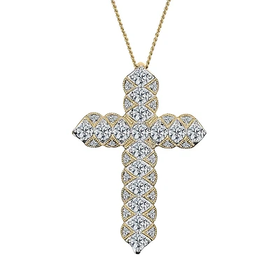 Carat of Diamonds Cross Pendant