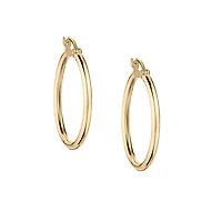 25mm Hoop Earrings, 10Kt Yellow Gold.............Now
