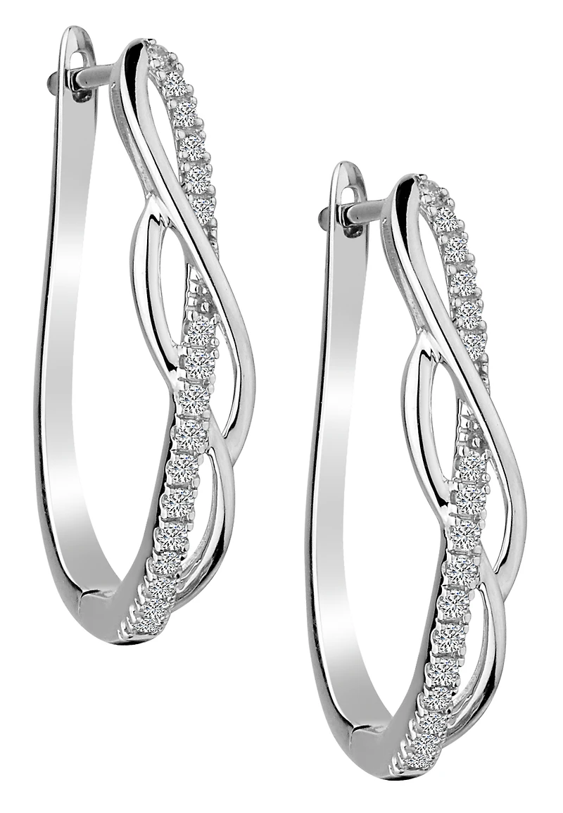 25 Carat of Diamonds Hoop Earrings