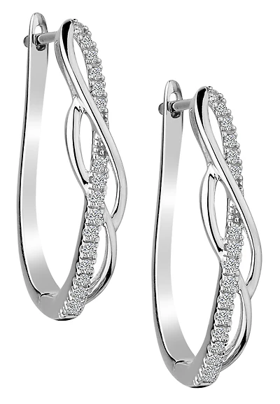 25 Carat of Diamonds Hoop Earrings