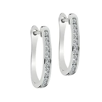 .33 Carat of Diamonds Hoop Earrings, 10kt White Gold….....................NOW