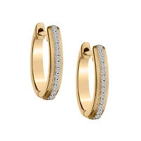 .15 Carat of Diamonds Hoop Earrings, 10kt Yellow Gold......................NOW
